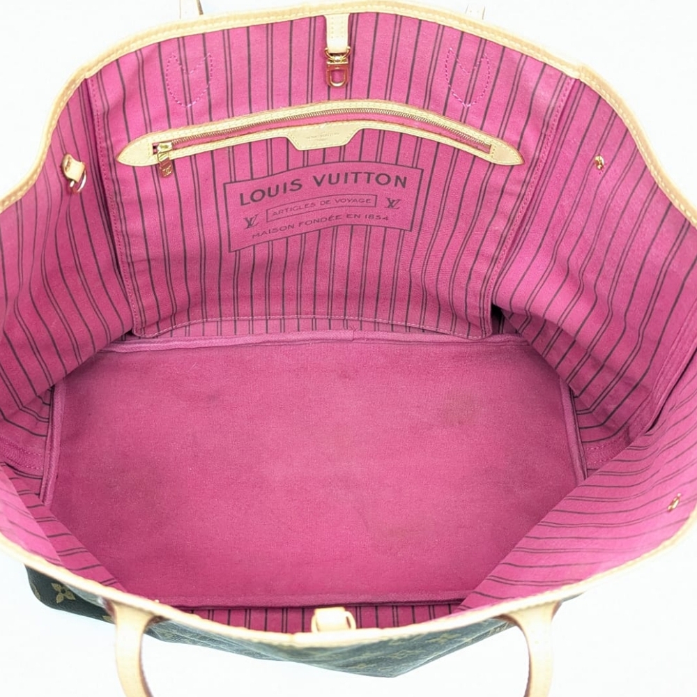 ✨️💎Authentic Louis Vuitton fuchsia Neverfull GM Monogram Bag - Picture 13 of 16